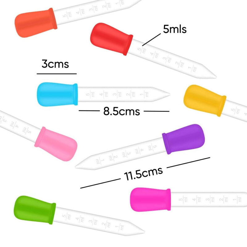 5ml Silicon Dropper Pipette - 10 colours - Image 2